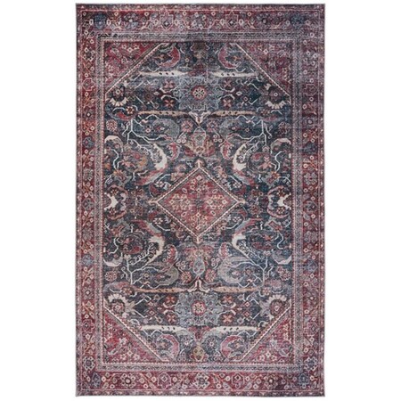 Safavieh 9 x 12 ft. Tucson Collection Rectangle Power Loomed Rug Dark Green & Rust TSN175Y-9
